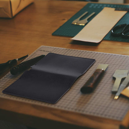 Wisdompro Journal Cover, 2 Pack PU Leather Notebook Cover for Field Notes, or other 3.5" x 5.5" Pocket Notebooks - Blue