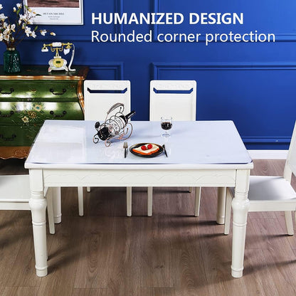 Transparent 14x24 in Small Office Desk Blotter Mat Clear Plastic Table Protector Cover Pad PVC Topper Surface Proection Mat Pad Anti Scratch Table Mat Glass End Table Protector Waterproof Easy Clean - Colors N
