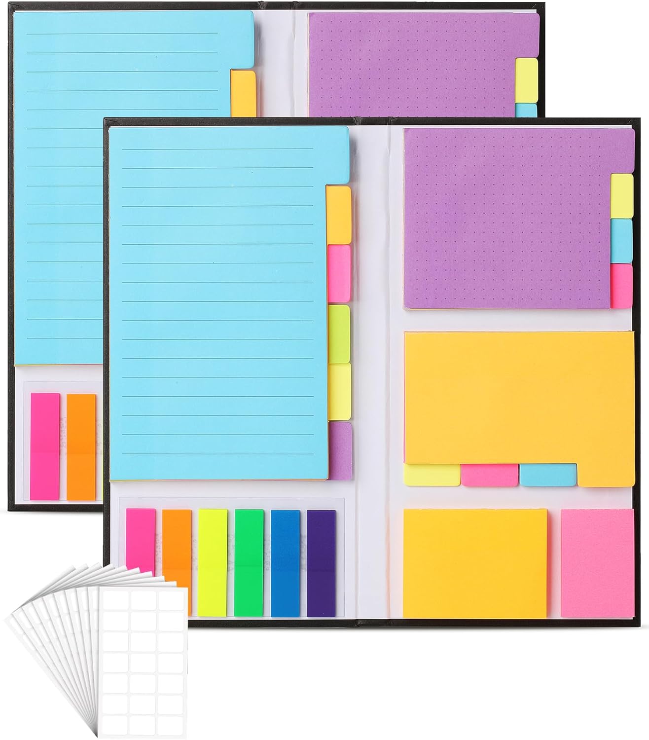Mr. Pen- Sticky Notes Set, 410 Pack, Ruled, Dotted & Blank Notes with 150 Index Tabs, Divider Sticky Pads for Bible Study, Office, School, Planning, Journaling & Organization