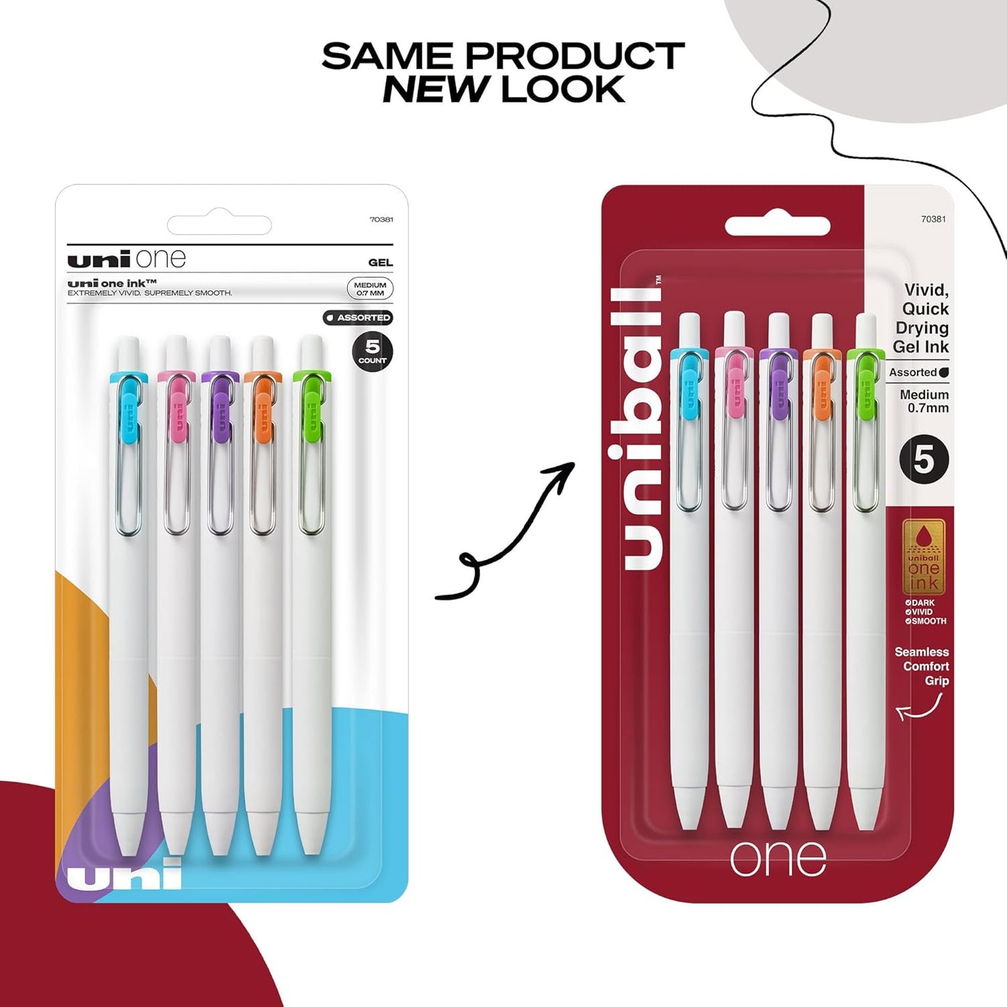 Uni-Ball One Black Retractable Gel Pens 4 Pack with Medium Points, Uni-Ball Click Pens are Fraud Proof and the Best Office, School, and Bible Pens