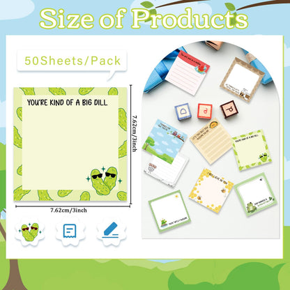 Inspirational Sticky Notes Gifts - 9 Pack Funny Positive Quotes Notepads 3x3 Inches, Fun Motivational Self-Adhesive Memo Pads Office Study Supplies for Friends Coworkers (450 Sheets)