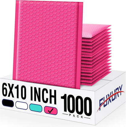 Fuxury Black Bubble Mailers 4x8" 200 Pack Waterproof Padded Envelopes Self Seal Bubble Envelopes Usable Size 4x7" Padded Mailers for Small Business Shipping Envelope Mailers