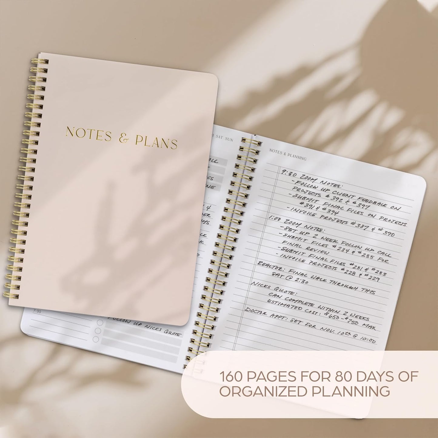 Beautiful Daily Planner And Notebook With Hourly Schedule - Aesthetic Spiral To do List Notepad to Easily Organize Your Tasks And Appointments - Stylish Book And School Or Office Supplies For Women