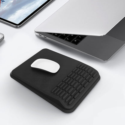 MEKASS Ergonomic Mouse Pad with Wrist Rest, Mouse Pad with Wrist Support for Pain Relief, Memory Foam Mousepad with Massage Design, Non-Slip PU Base for Office, Home, Desk (Classic Black)