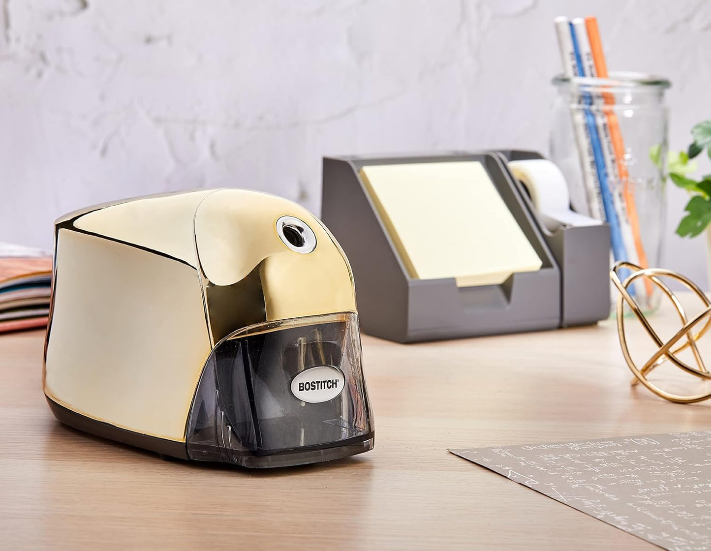 Bostitch Office QuietSharp Executive Heavy Duty Electric Pencil Sharpener for 65% Faster Sharpening and 6X Longer Cutter Life - Colored Pencil Compatible, Black