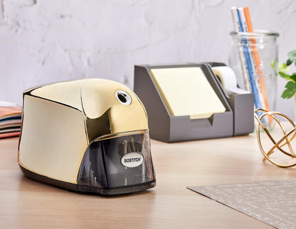 Bostitch Office QuietSharp Executive Heavy Duty Electric Pencil Sharpener for 65% Faster Sharpening and 6X Longer Cutter Life - Colored Pencil Compatible, Black