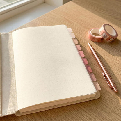 PAGOW 360pcs Writable Sticky Index Tabs, Gradient Pink Page Markers Labels Tabs for Notebooks, Repositionable Book Tabs for Annotating Books, Files, Planner
