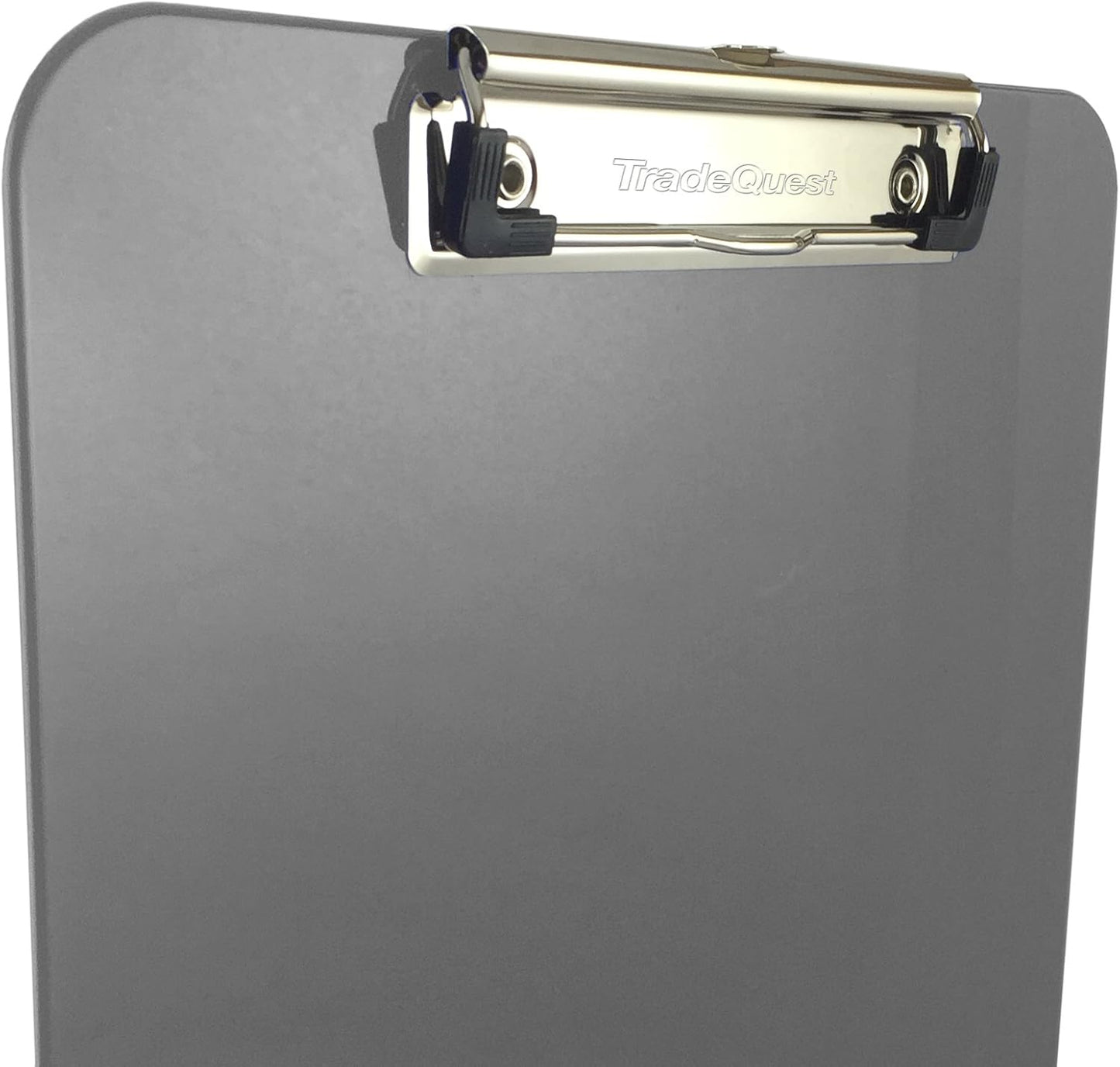Trade Quest Plastic Clipboard Opaque Color Letter Size Low Profile Clip (Pack of 6) (Black)