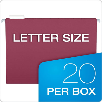 EarthWise by Pendaflex 100% Recycled Hanging Folders, Letter Size, 1/5 Cut, Natural, 25 per Box (74542)
