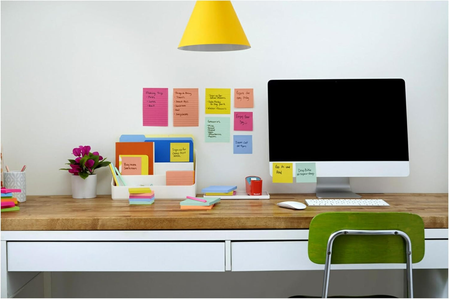 Post-it Super Sticky Notes, 5 Sticky Note Pads, 3 x 3 in., School Supplies, Office Products, 2X the Sticking Power, Summer Joy Collection
