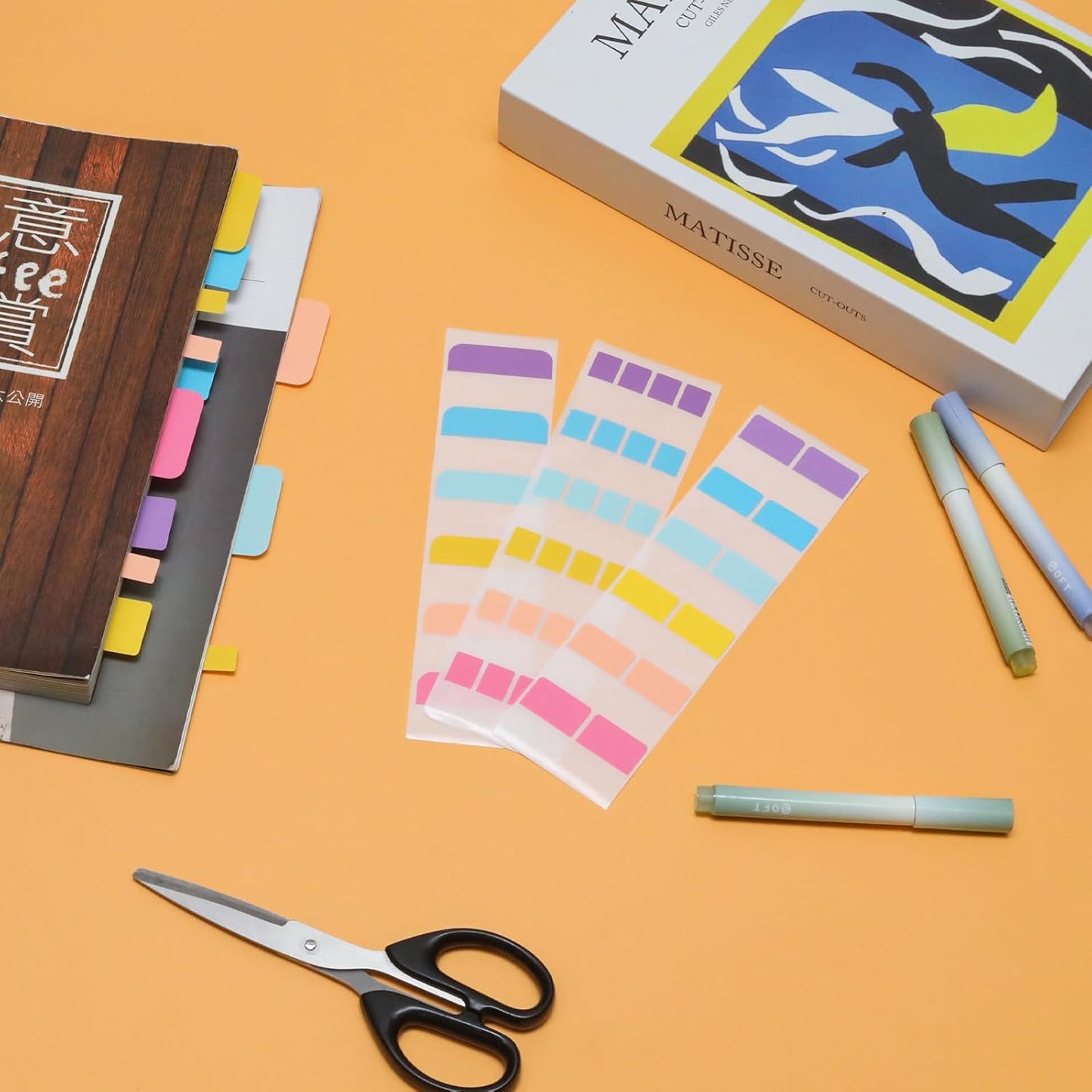 420 Pcs Sticky Index Tabs, Transparent Annotation Tabs, Repositionable Page Sticky Tabs for Notebooks (Bright)