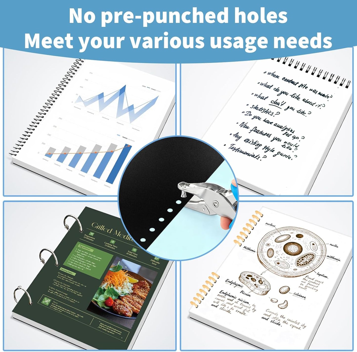 60 Pack Binding Covers and Backs Set, 8.5 x 11 Inches, 30P Clear PVC Covers (8 Mil), 30P Black Sand-Textured Polycovers (12 Mil)，Presentation Covers for Binding, Letter Size