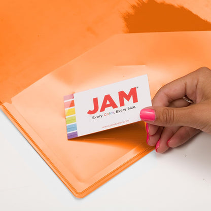 JAM PAPER Plastic 0.75 inch Binder - Clear 3 Ring Binder - Sold Individually