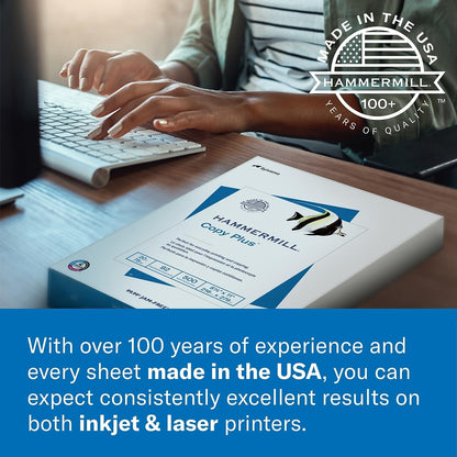 Hammermill Printer Paper, Premium Laser Print 32 lb, 8.5 x 11-98 Bright, Made in The USA, 104646R - 1 Ream (500 Sheets)
