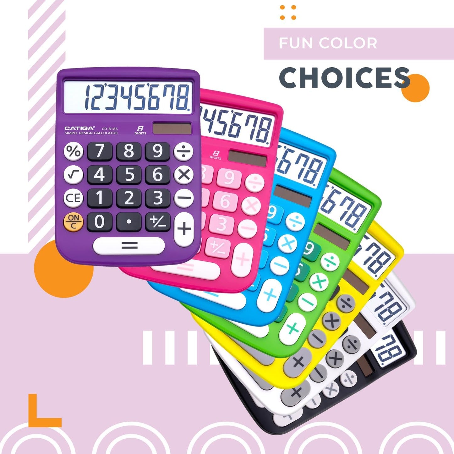 CATIGA 12 Digit Desktop Calculator Basic Desk Calculator with Large LCD Display, Big Buttons, 4 Function, Solar and Battery Dual Power, for Office, School, Home, SD-1292 Green