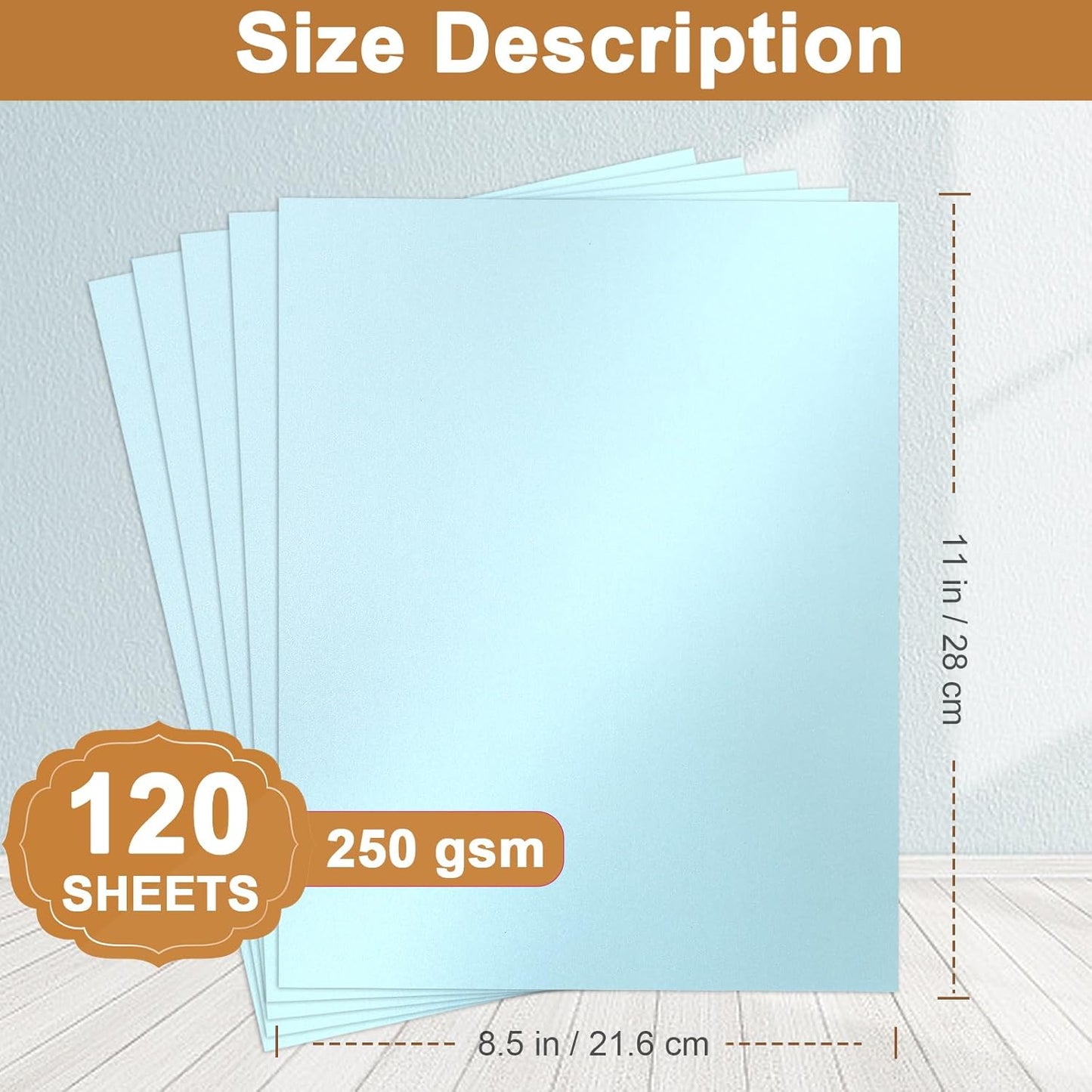 Silunkia 120 Sheets Cream Shimmer Cardstock 8.5 x 11 Off White Paper, 250gsm/92lb Premium Glossy Paper Card Stock for DIY Cards Making, Wedding Invitations, Anniversaries, Business Cards, Menus