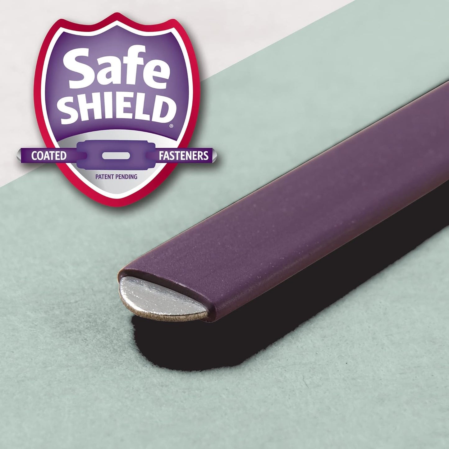 Smead End Tab Pressboard Fastener File Folder with SafeSHIELD Fasteners, 2 Fasteners, 1" Expansion, Letter Size, Gray/Green, 25 per Box (34705)