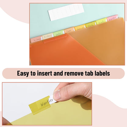 Mr. Pen- Binder Dividers with Pockets and Tabs, 1 Set, 8 Tabs/Set, Colorful, 3 Ring Binder Dividers with Tabs and Pockets on Both Sides