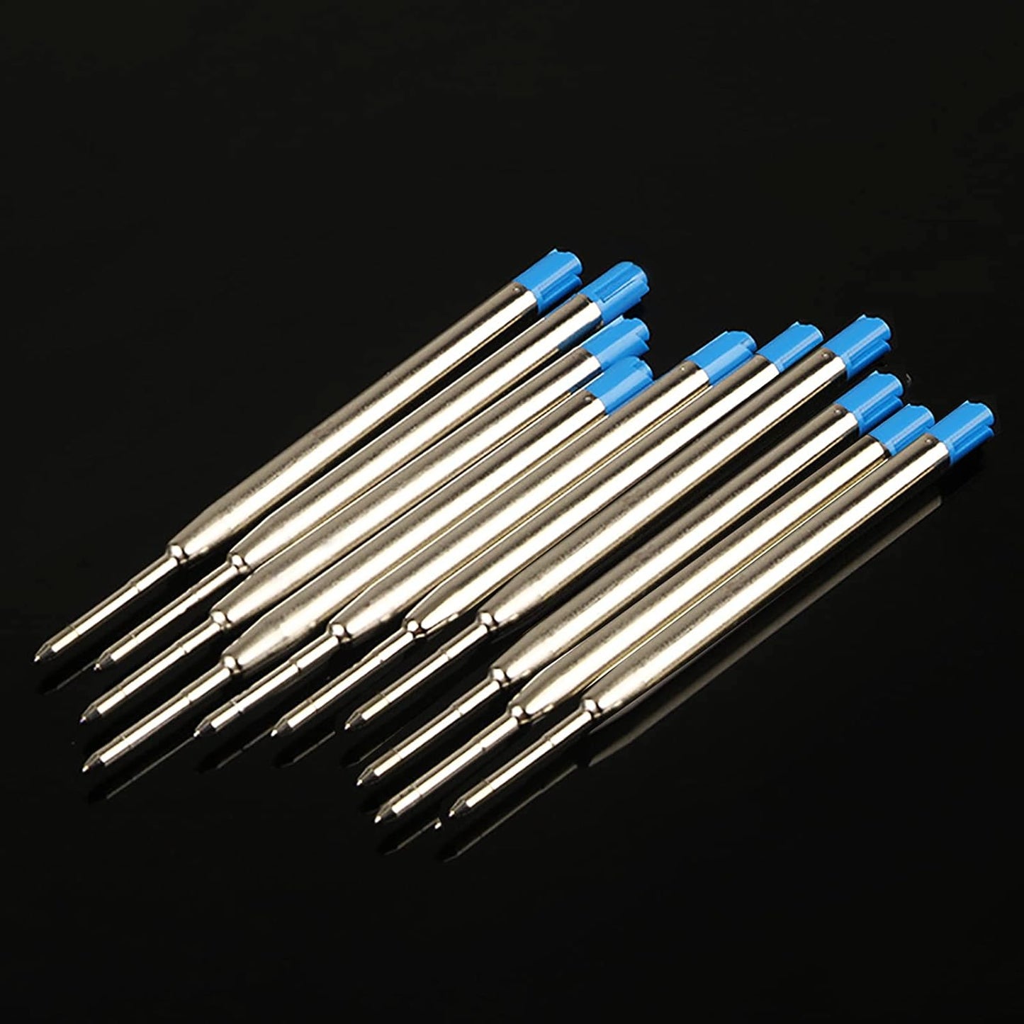 Obacle Ballpoint Pen Refills Black, 1.0mm Medium Point Smooth Writing for Ballpoint Pens, Black Ink, 3.85inch (9.8cm), 10 Pack (Black)