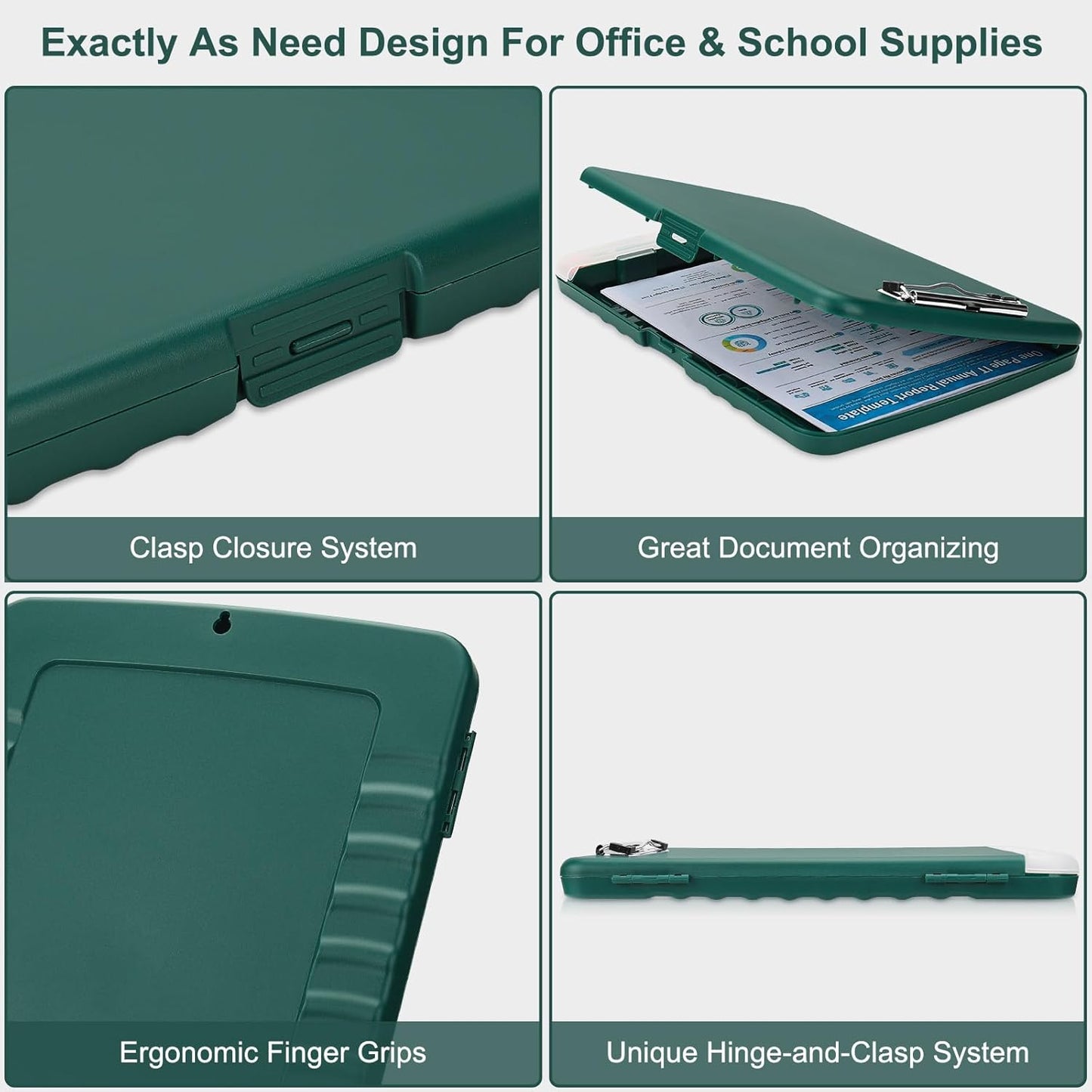 SFLHHDM Purple Clipboard, Clip Boards 8.5x11, Teacher Clipboards with Storage, Plastic Clipboard with Pen Holder, Clipboards Storage for Women Teachers Work, School & Office Supplies