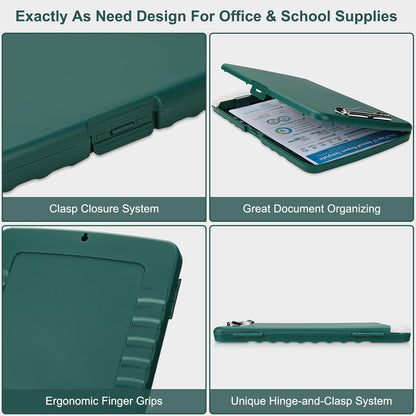 SFLHHDM Purple Clipboard, Clip Boards 8.5x11, Teacher Clipboards with Storage, Plastic Clipboard with Pen Holder, Clipboards Storage for Women Teachers Work, School & Office Supplies