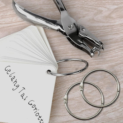 OWLKELA 2 Inch 30 Pack Loose Leaf Binder Rings, Keychain Key Ring with Metal Nickel Plated for Index Cards, Ideal for School, Home, or Office
