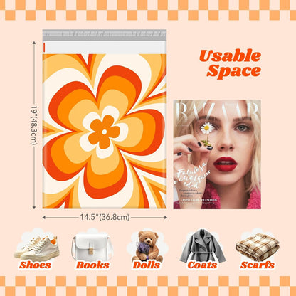 Metronic Cute Poly Mailers 10x13" 50pc Small Shipping Bags, Strong Adhesive Mailers Poly Bags for Business, Waterproof Mailing Envelopes for Packing Shipping Clothes Gifts, Gradient BluePink
