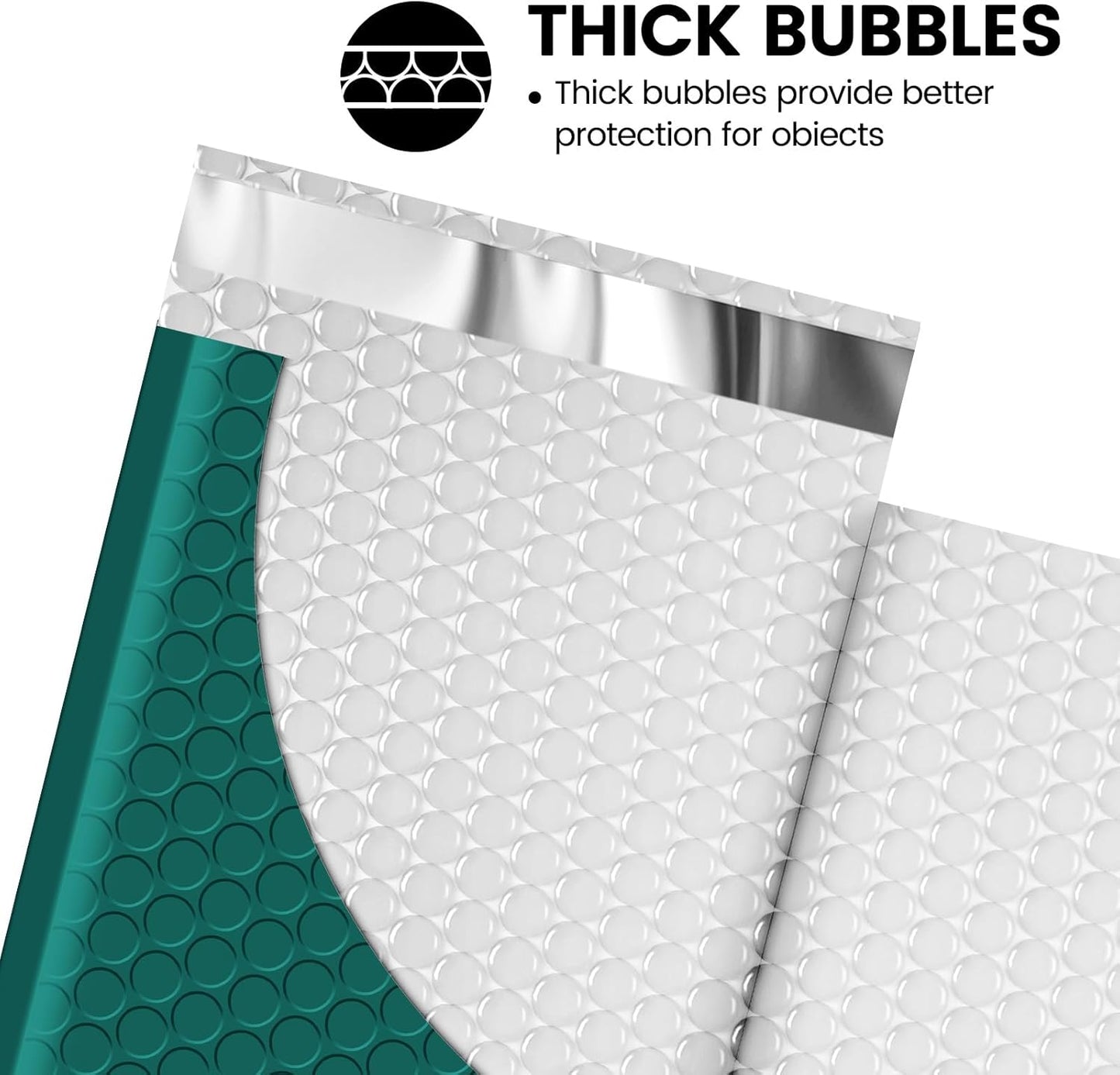 Fuxury Black Bubble Mailers 4x8" 100 Pack Waterproof Padded Envelopes Usable Size 4x7" Self Seal Bubble Envelopes Padded Mailers for Small Business, Envelope Mailers