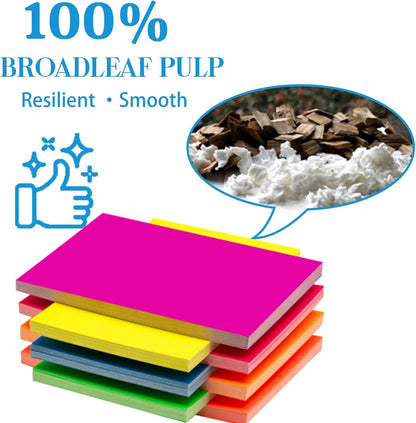 Index Cards 140-Count 5x8 Inch,178GSM Heavyweight Set of 7 Colors Paper Multicolor Study Cards (Rainbow)