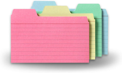 Find It Tabbed Index Cards, 4 x 6 Inches, Assorted Colors, 48-Pack (FT07218)