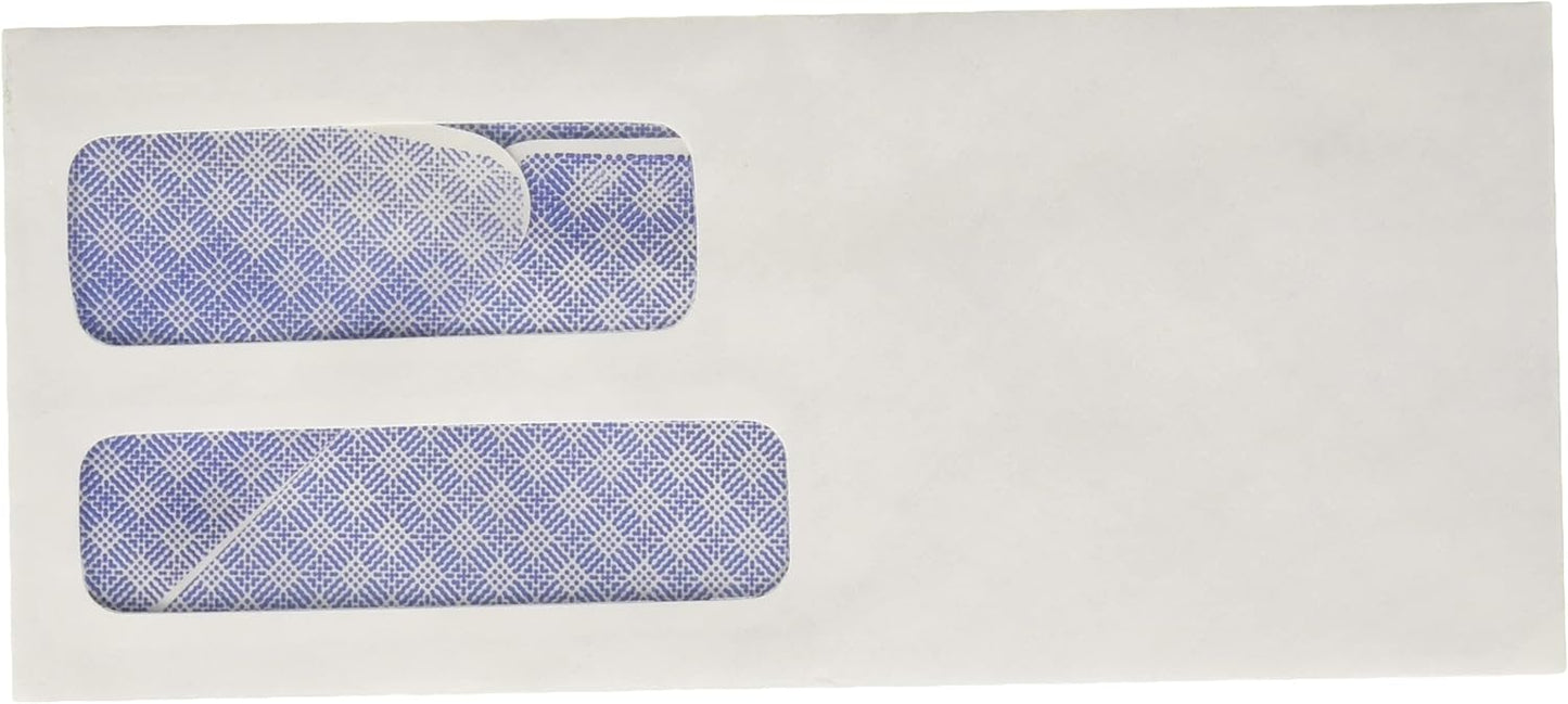 Amazon Basics #9 Security Tinted Double Window Envelopes for Invoices and Documents, Self-Seal, 3-7/8" x 8-7/8", White, 500-Pack