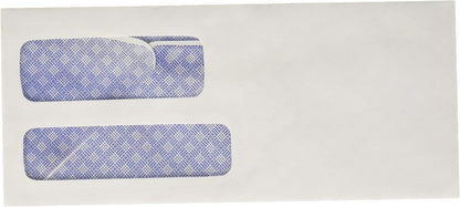 Amazon Basics #9 Security Tinted Double Window Envelopes for Invoices and Documents, Self-Seal, 3-7/8" x 8-7/8", White, 500-Pack
