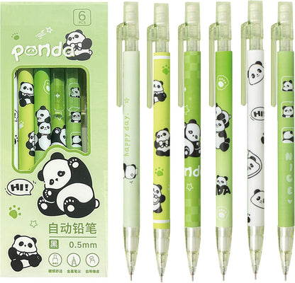 MOZXIRZ 4 Pcs Cute Mechanical Pencils with Top Eraser 0.5mm Cartoon Space Mechanical Pencil School Pencil for Women (6pcs Space)