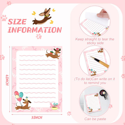Gilprop 24 Pack Cat Sticky Notes Gift 3x4 Inch Cute Self Stick Notepads Adhesive Cartoon Cat Memo Pad Fun Kawaii Animal Sticky Notes for Teacher Women Valentines Office Home Christmas Pet Lover Gift