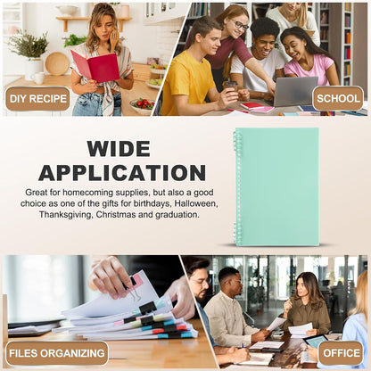 PATIKIL 12 Pack Binding Covers, A5(8.4x5.7 Inch) 22 Mil Plastic Notebook Covers Sheets with Binding Comb for Book Report Presentation, Light Blue