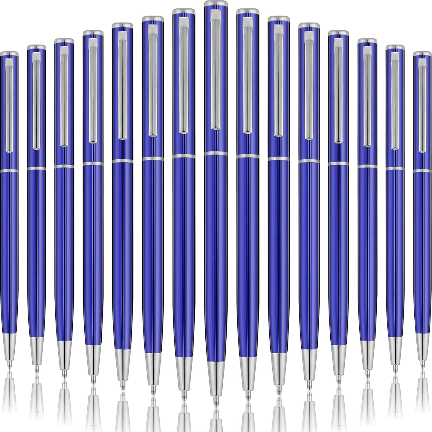 Zonon 240 Pcs Gold Metal Slim Ballpoint Pens Bulk Retractable Metallic Black Ink 1 mm Medium Point Smooth Writing Pens for Wedding Business Office Supplies Students Teachers Men Women Present