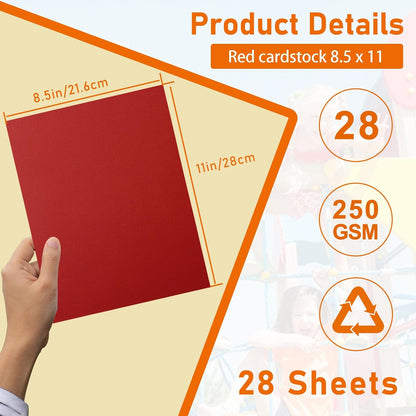 Guakicae 28 Sheets Cream Cardstock 8.5 x 11 Ivory Paper, 250gsm/92lb Premium Off White Paper Card Stock for Wedding Invitations, School Crafting, Memus, DIY Card Making, Graduations, Business Cards