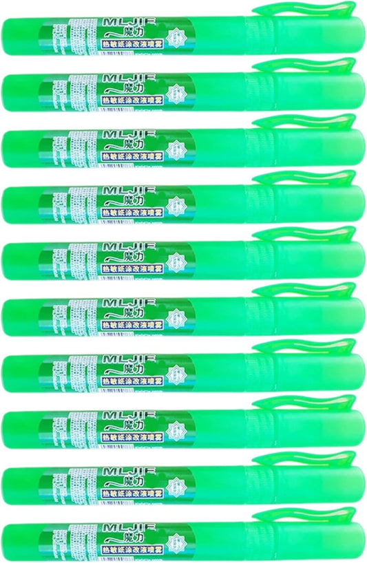 10Pcs Privacy Cover Spray, White-Out Liquid Correction Privacy Spray Pen, Thermal Paper Eraser for Documents, Labels, Packages, Shipping Addresses, Protection
