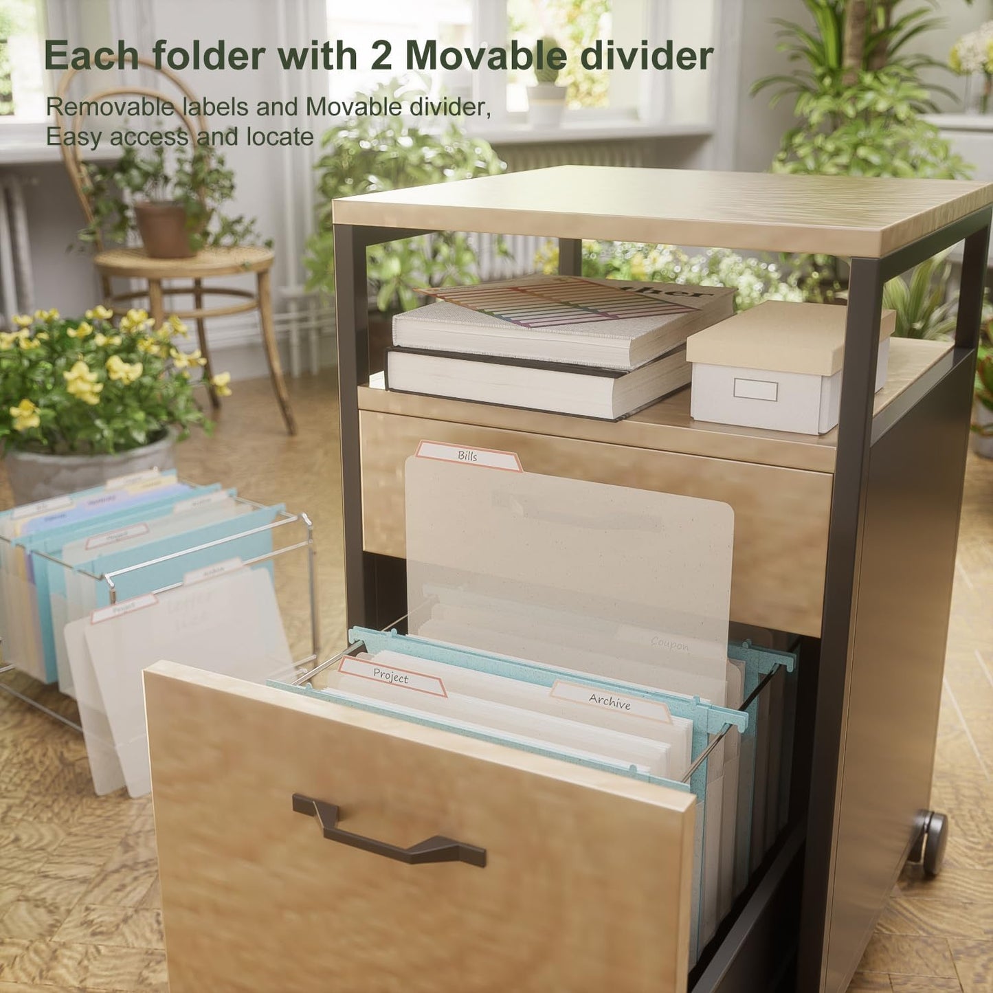 Extra Capacity Hanging File Folders, 3.15" Reinforced Wheat Straw Expanding Hanging Folder Letter Size, Heavy Duty for Filing Cabinets, File Organizer for Office & Home-Sky Blue-3 Packs