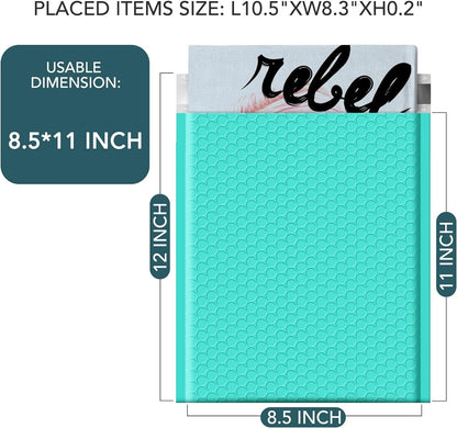 Metronic Bubble Mailers 8.5x12" 40 Pack Black Padded Envelopes Usable Size 8.5 x 11" Strong Adhesion Bubble Envelopes Medium Mailing Envelopes Bubble Padded for Small Business Shipping Books Clothes