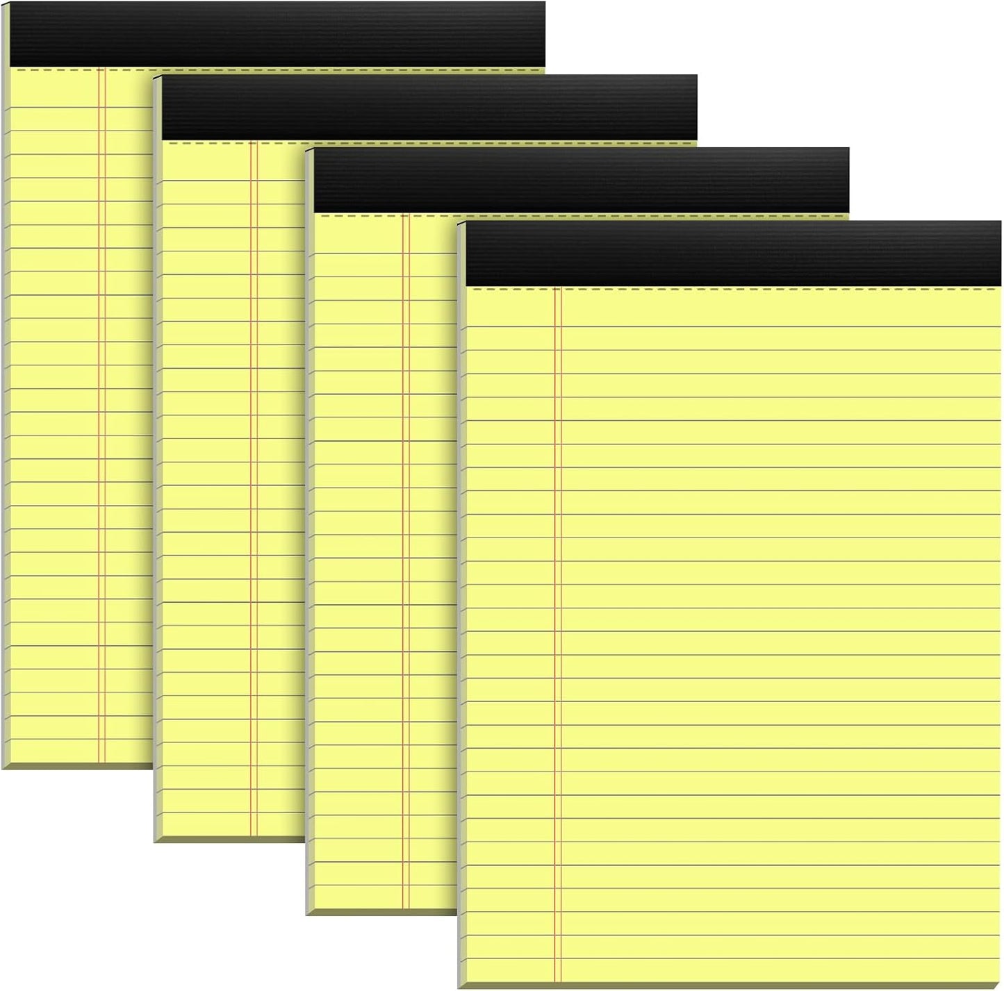 Legal Pads 8.5 x 11 Writing Pads, 3 Pack Note Pads 8.5 x 11 Wide Ruled Pads of Paper, Micro Perforated Notepad 8.5'' x 11'' Lined Paper Pads, Thickness Paper with Strong Cardboard, 30 Sheets per Pad