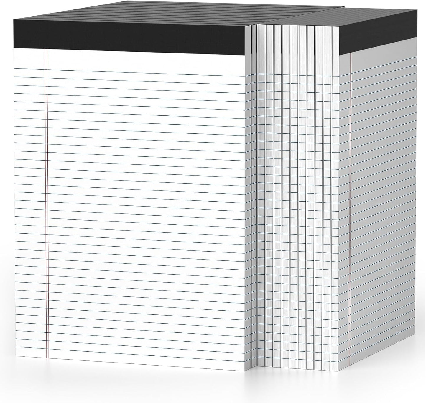 2-Pack Legal Pads 8.5"x11" Wide Ruled Note Pads - 100 Sheets (50/Pad) with Micro-Perforated Notepad & Chipboard Backing To-Do Lists Thick Lined Writing Paper Notebook for School & Office Supplies