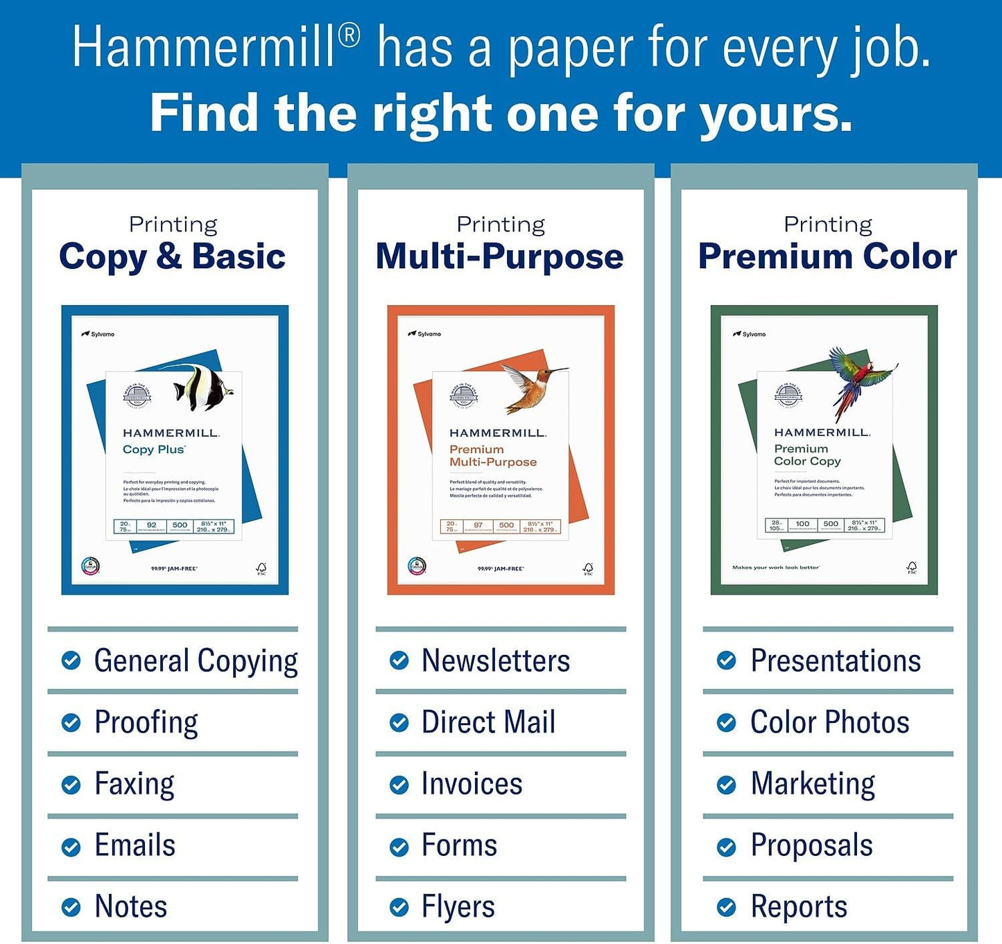 Hammermill Colored Paper, 20lb Pink Printer Paper, 8-1/2 x 11- 1 Ream (500 Sheets) - Made in the USA, Pastel Paper, 103382R
