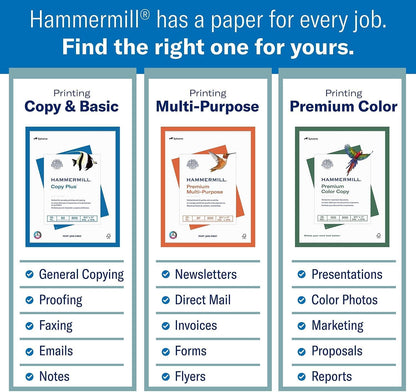 Hammermill Colored Paper, 20lb Pink Printer Paper, 8-1/2 x 11- 1 Ream (500 Sheets) - Made in the USA, Pastel Paper, 103382R