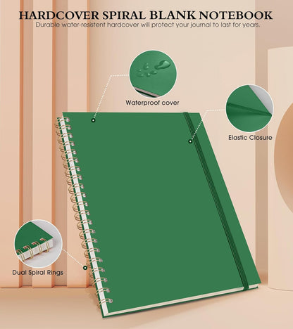 Spiral Notebook Journal 8.5” x 11”, A4 Large Pink Notebooks for Women Men, College Ruled Lined Journal, 100 GSM Paper, Plastic Hardcover Spiral Bound Journals for Work School Note Taking Business