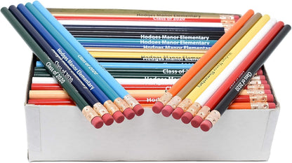 Pencil Guy Promotional Personalized Imprinted Round Pencils.-500 per box
