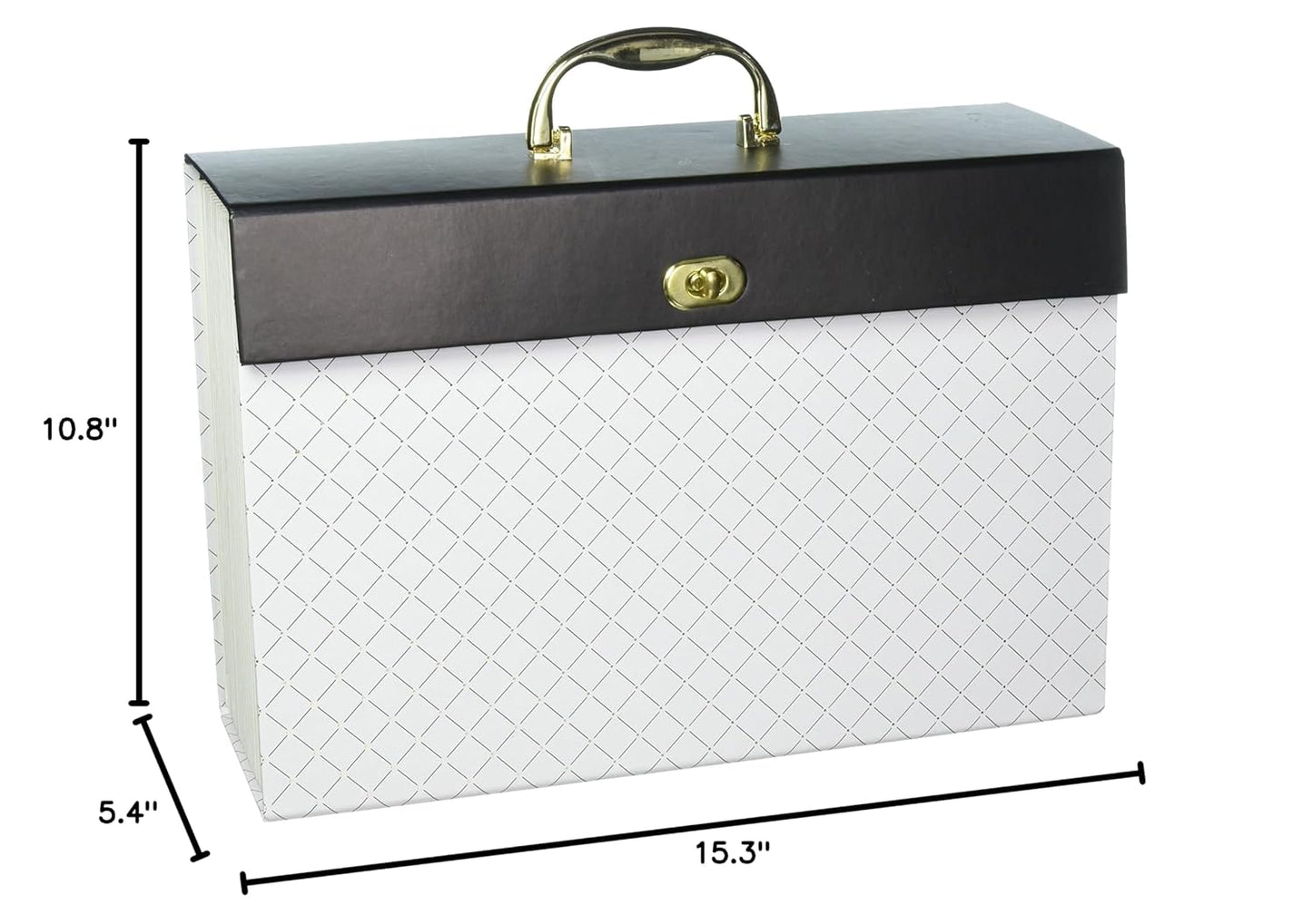 U Brands Modern-Noir Expandable File 19 Pocket, White (201A0206)
