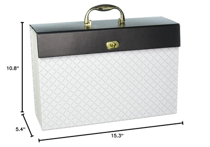 U Brands Modern-Noir Expandable File 19 Pocket, White (201A0206)