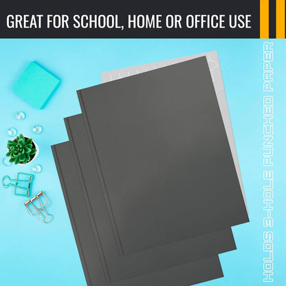 Better Office Products Blue Paper 2 Pocket Folders with Prongs, 50 Pack, Matte Texture, Letter Size Paper Folders, 50 Pack, with 3 Metal Prong Fastener Clips, Blue