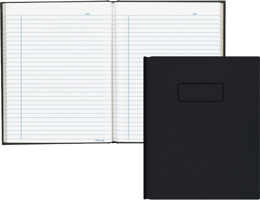Blueline Business Notebook, Index Sheet, Self-Adhesive Tabs, 192 Pages, 9.25" x 7.25", Black (A9.82)